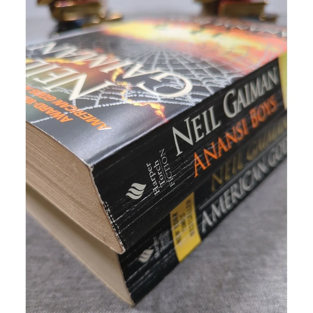 Neil Gaiman Lot of 2 American Gods &‎ Anansi Boys Vintage Paperbacks